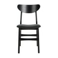 thumbnail image 4 of SAFAVIEH Lucca Retro Farmhouse Dining Chair, Black/Cushion, Set of 2, 4 of 13