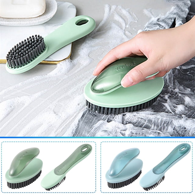 Fiudx Cepillo de Cerdas Suaves para Zapatos, Cepillo de Limpieza Multifuncional, Mango Alargado Antideslizante, Cuidado Eficaz Del Calzado, Limpiador Multiusos para El Hogar, Diseño Duradero, Tamaño