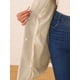 thumbnail image 5 of Abrigo largo de una sola botonadura de manga larga con escote en V elegante para mujer Inspire Chic XL beige, 5 of 6