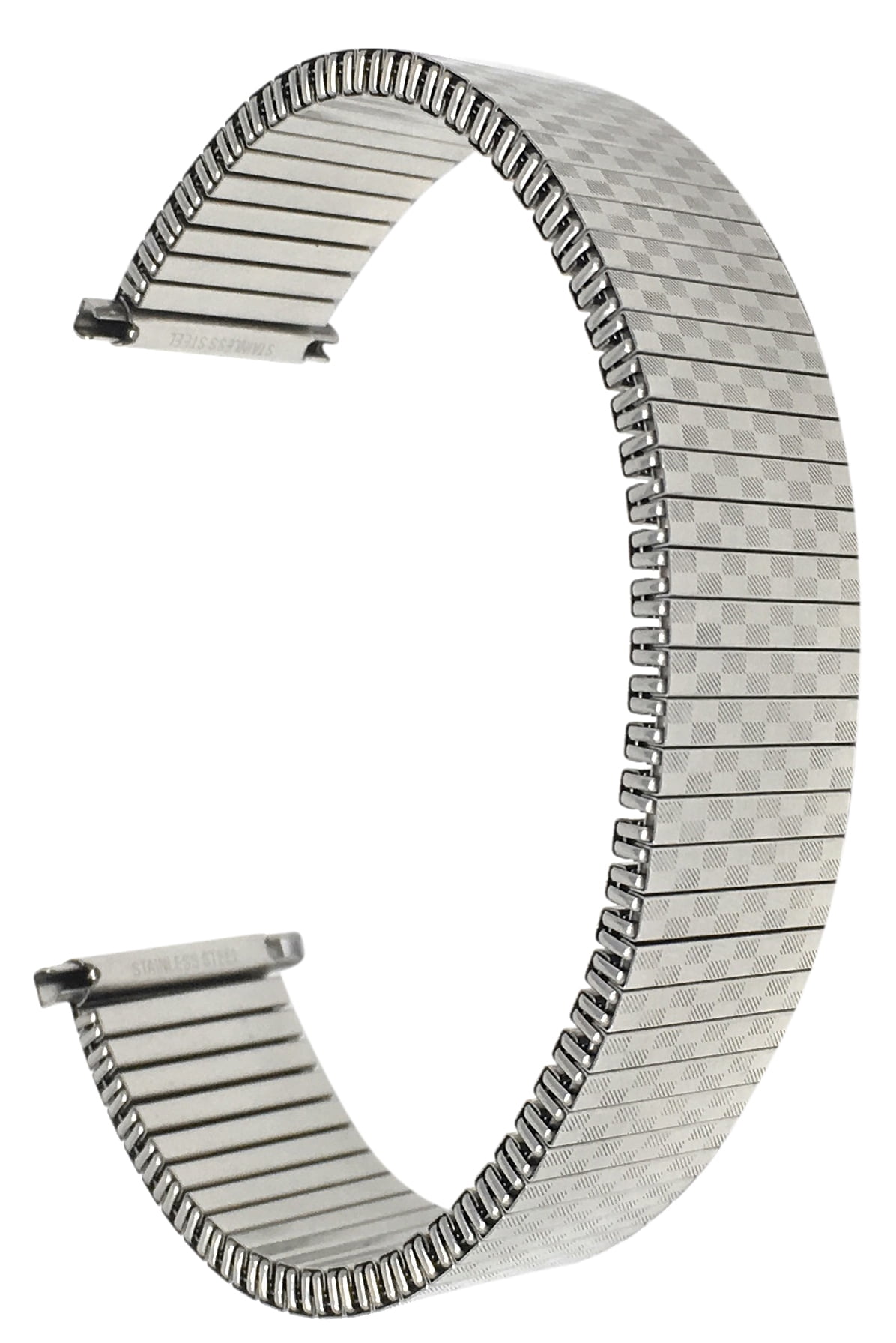 Bandini 22mm Silver Tone Stainless Steel Stretch Watch Strap for Men