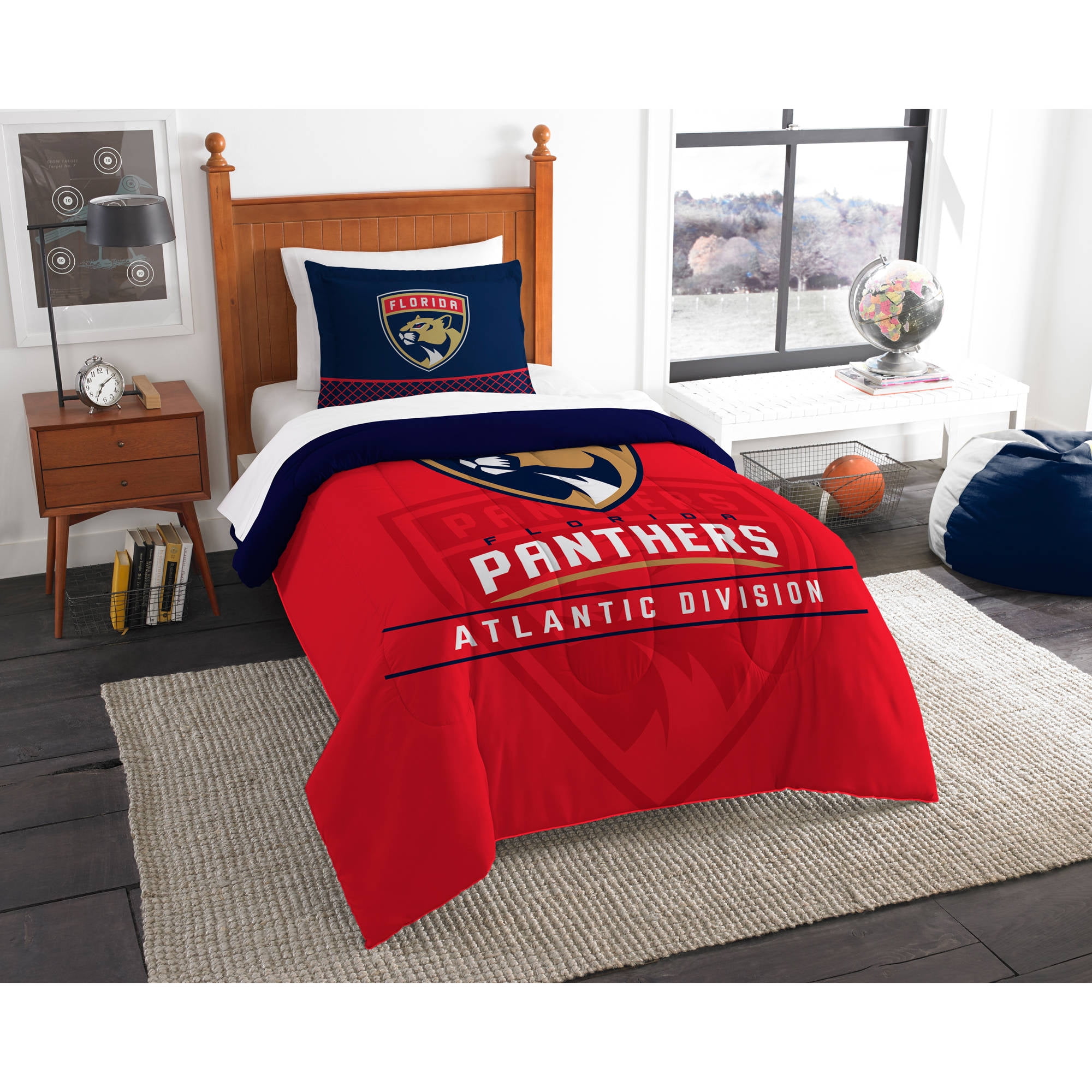 nhl florida panthers "draft" bedding comforter set - walmart nhl florida panthers "draft" bedding comforter set - walmart