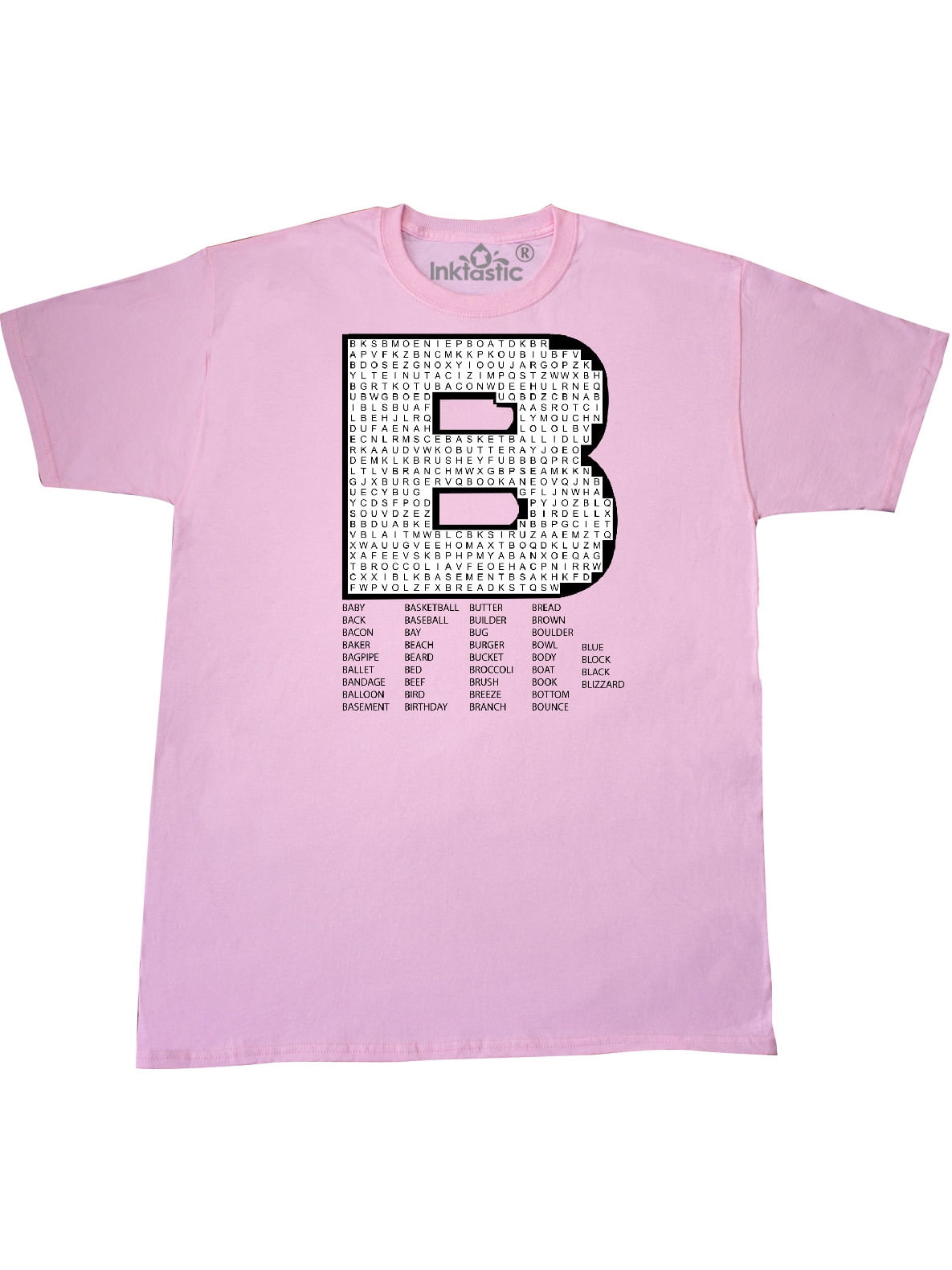 INKtastic - B Word Search Puzzle T-Shirt - Walmart.com - Walmart.com