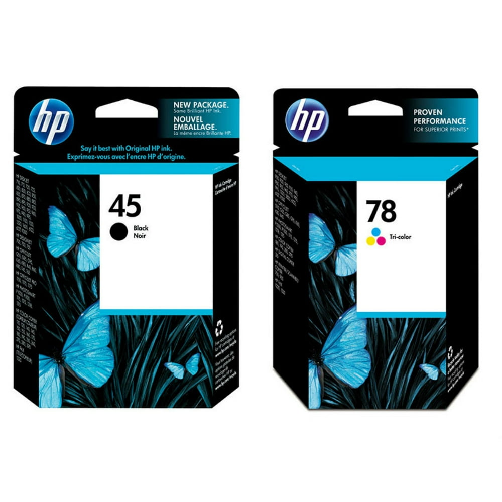HP 45 (51645A) and 78 (C6578DN) Black and TriColor Original Ink