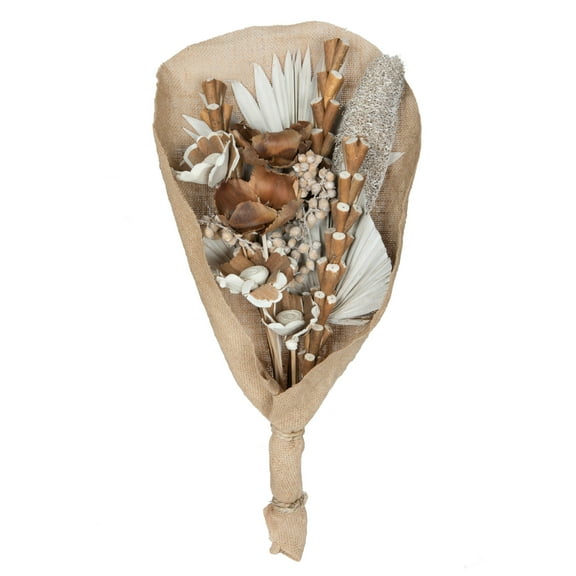 Vickerman Natural Botanicals 19" White Wash Palm Assorted Bouquet. Realistic Looking Botanicals.