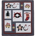 thumbnail image 5 of Cozy Line Happy Christmas Embroidered Quilted Throw Blanket, 5 of 6