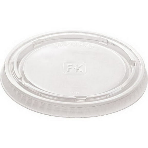 Fabri-Kal XL345PC Portion Cup Lids, Fits 3.25-5.5oz Cups, Clear - Includes 2500 lids.