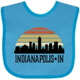 thumbnail image 3 of Inktastic Indianapolis Indiana Skyline Retro Boys or Girls Baby Bib, 3 of 4