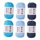 thumbnail image 2 of Juego de 6 piezas de hilo para tejer, hilo de ganchillo ligero multicolor para bufandas DIY Estilo D, 2 of 9