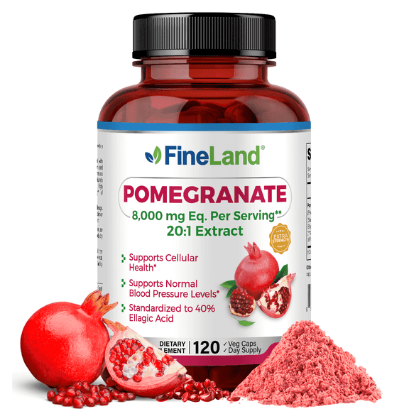 Fineland Vitamins Pomegranate Extract Hypoallergenic Capsules, 120 Count