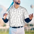 thumbnail image 5 of Goofa Cute Rabbit Pattern Mens Golf Shirt Baseball T-shirt Moisture Wicking Dry Fit Performance Sport Short Sleeve Striped Golf Polo Shirts-XX-Large, 5 of 7