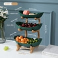 thumbnail image 2 of 2/ 3 Tier Fruit Bowl  Large Fruit Basket for Kitchen   Kitchen Bowls for Fruit and Vegetable Storage  for Sushi  Dessert  Fruit  Vegetables，pp Material, 2 of 10