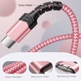 thumbnail image 3 of Cable Fast Charging USB‑C to USB‑C,6.6 FT 2Pack 60W USB Cable, Braided USB C Cable for Daily Phone and Tablet Charging (Pink), 3 of 7
