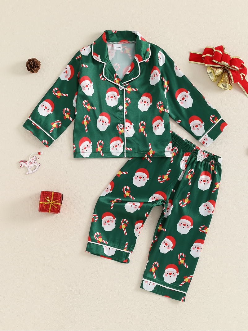 Kids Toddler Little Girls Christmas Pajamas Set 12 18 24 Months 2T