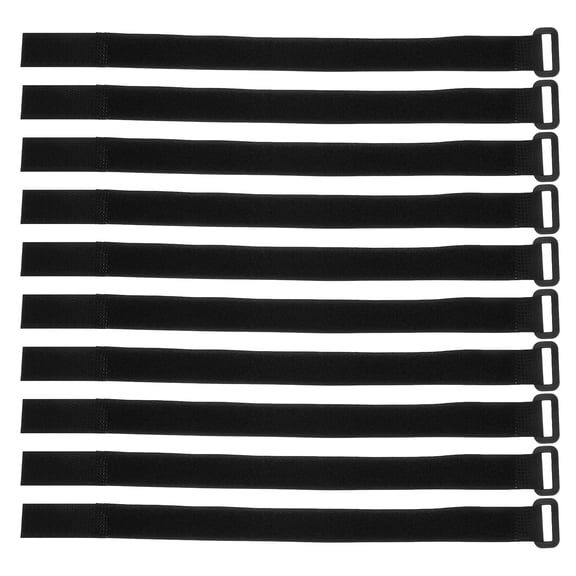 Toyvian 10Pcs Black Heavy Duty Soccer Net Attachment Bands with Self Adhesive Strap for Quick Installation