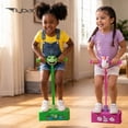 thumbnail image 7 of Flybar My First Foam Pogo Jumper for Kids, Screen-Free Active Foam Pogo Stick w/ Squeak, Indoor Outdoor Bungee Hopper Toy for Balance & Coordination, Bouncy, Supports 250 lbs, Football Helmet, Ages 3, 7 of 7
