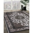 thumbnail image 2 of Ahgly Company Indoor Square Mid-Century Modern Charcoal Gray Oriental Area Rugs, 3' Square, 2 of 6