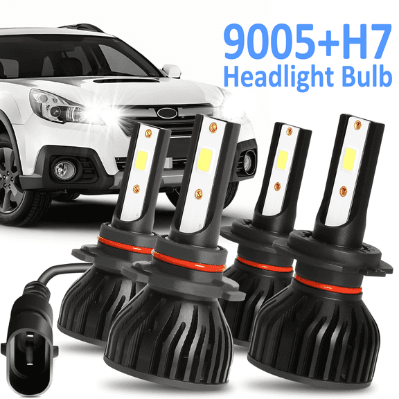 9005 H7 LED Headlight Bulbs for Subaru Outback 2005-2010 2011 2012 2013 2014 High&Low Beam 4pcs