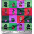 thumbnail image 1 of Soimoi Poly Georgette Fabric Cactus Tree Print Fabric by Yard 52 Inch Wide, 1 of 3