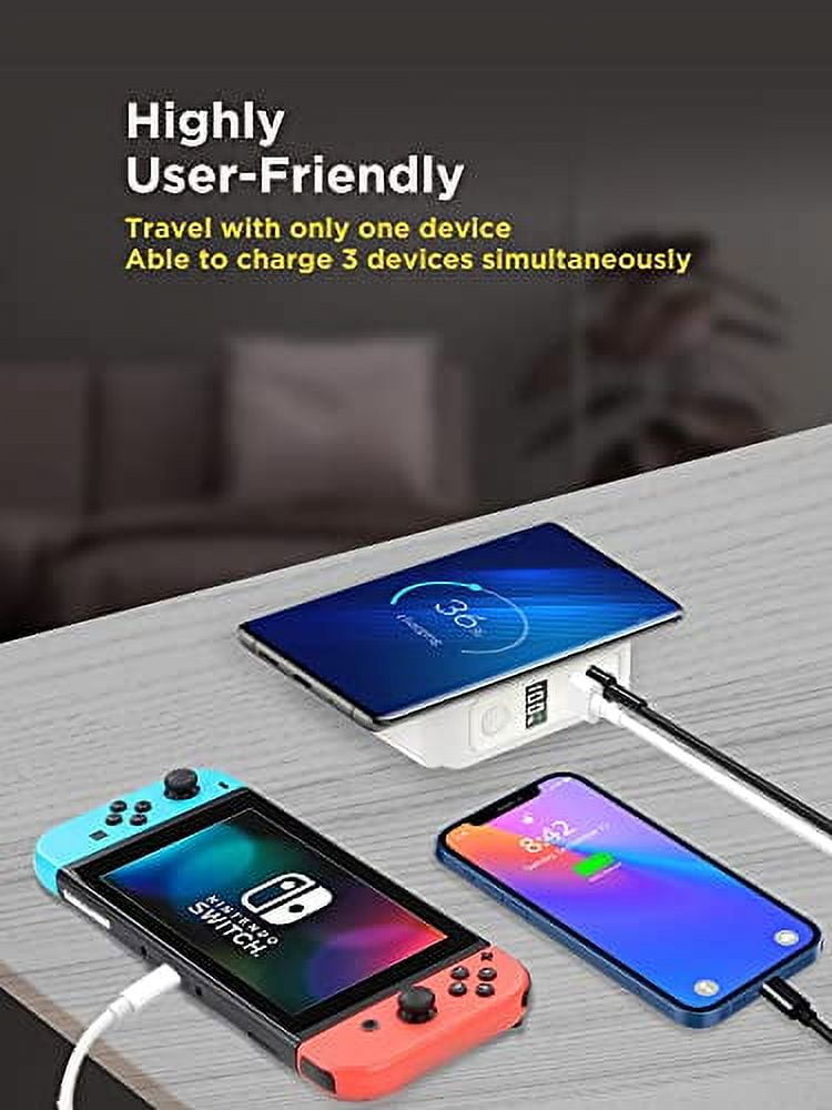 Gigastone 4-in-1 10000mAh Qi Wireless Portable Charger 20W Wireless Power Bank GS-QP-10200W-R