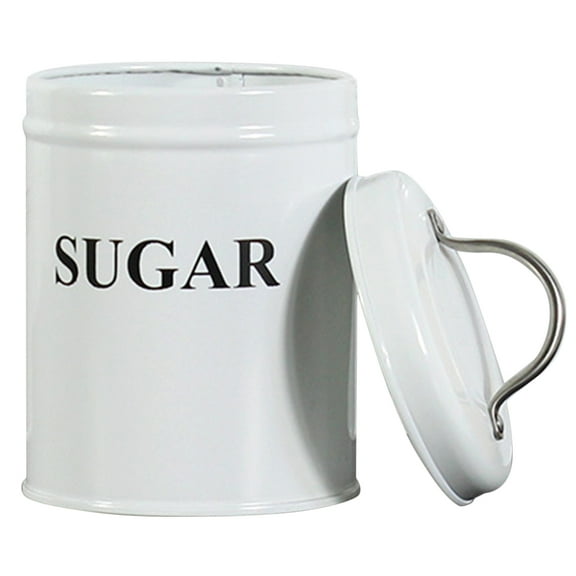 PENIKOKO 1Pc Galvanized Iron Tea Canister Airtight Sealed Storage Container for Kitchen and Home Use