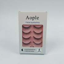 Aople Black False Eyelashes 5 Pairs Reusable False Eyelashes