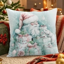 Under $5 Christmas Throw Pillow Covers Christmas Pillow Cover Sofa Decoration Pillow Cushion Cover Cushion Covers for Couch Sofa Bed, Soft and Breathable Indoor Home Decoration 18x18"