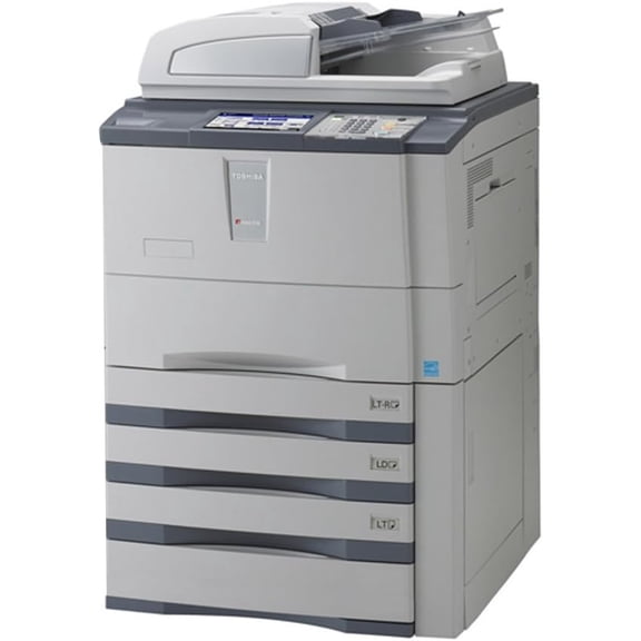 Restored Toshiba e-STUDIO 556 Tabloid-Size Black and White Laser Multifunction Copier 55 ppm, Copy, Print, Scan, Network, Auto Duplex, USB Direct Print & Scan, 2 Trays (Refurbished)