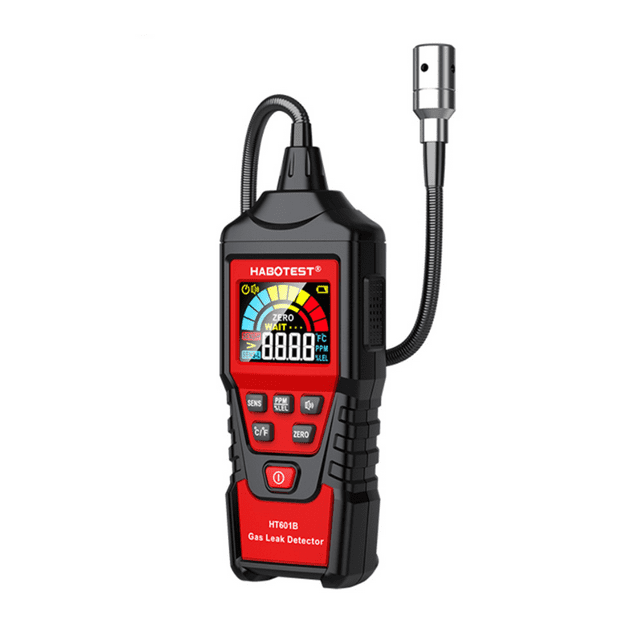 HABOTEST Analyseur de Gaz Portable HT601 Détecteur de Fuite de Gaz Domestique Détecteur de Gaz Compteur PPM Instrument d'Alarme de Concentration de Méthane