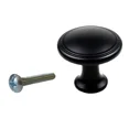 thumbnail image 5 of OLIVE- 10 Pack Round Disk Knobs *Matte Black* Kitchen Bath Cabinet Hardware Pull Handle, 5 of 6