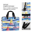 thumbnail image 4 of FORMRS 16" Laptop Bag Carrying Sleeve Case with Handle Travel Shoulder Briefcase, Red Hand Drawn Sailboats, 4 of 8