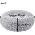 thumbnail image 5 of BODISEINT Modern Soft Plush Round Pet Bed for Cats or Small Dogs, Mini Medium Sized Dog Cat Bed Self Warming Autumn Winter Indoor Snooze Sleeping Cozy Kitty Teddy Kennel (M(23.6”Dx7.9 H), Light Grey), 5 of 9