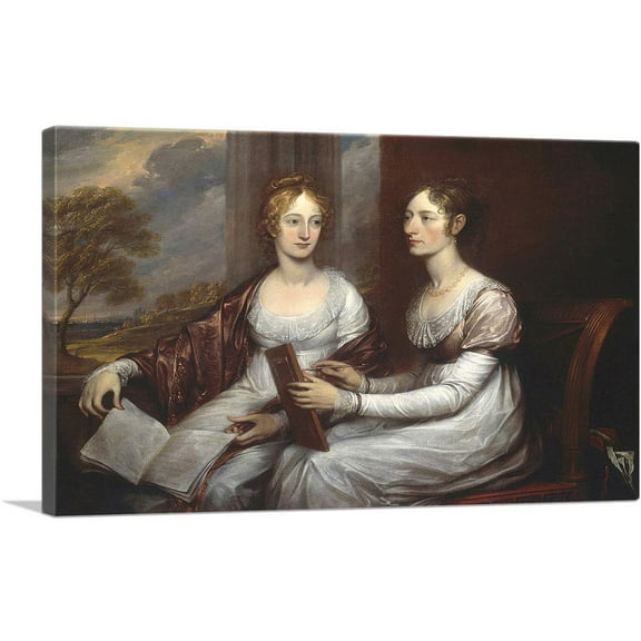 ARTCANVAS The Misses Mary And Hannah Murray Canvas Art Print by John Trumbull - Size: 18" x 12" (0.75" Deep)