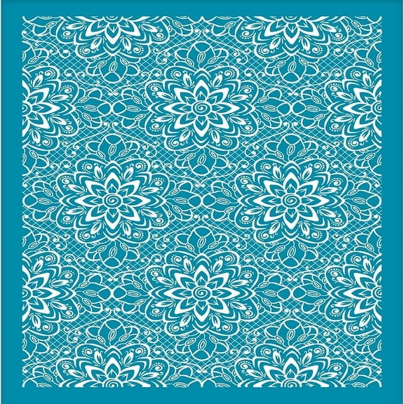 1pc Clay Stencils Lace Flower Pattern Non-Adhesive Silk Screen Printing Stencil Reusable Flower Mesh Stencils Transfer Washable Stencils for Polymer Clay Jewelry Earring Making - 5x4 Inch