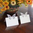 thumbnail image 3 of Tarjetas De Cumpleaños De La Mariposa De La Boda Decoración De La De Nombres Lugar 50pcs Blanco Zulema Tarjeta del lugar, 3 of 8