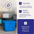 thumbnail image 4 of Homz 18 Gallon Storage Container, Blue Base and Lid, Set of 4, 4 of 11