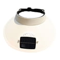 thumbnail image 2 of Sombrero con visera solar y ventilador de 3 velocidades para mujer, gorra de playa para verano y exteriores Blanco, 2 of 9