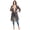 Black & Beige, variant on Women Printed Sheer Shrug, Long Length Casual Beach Wear Coverup