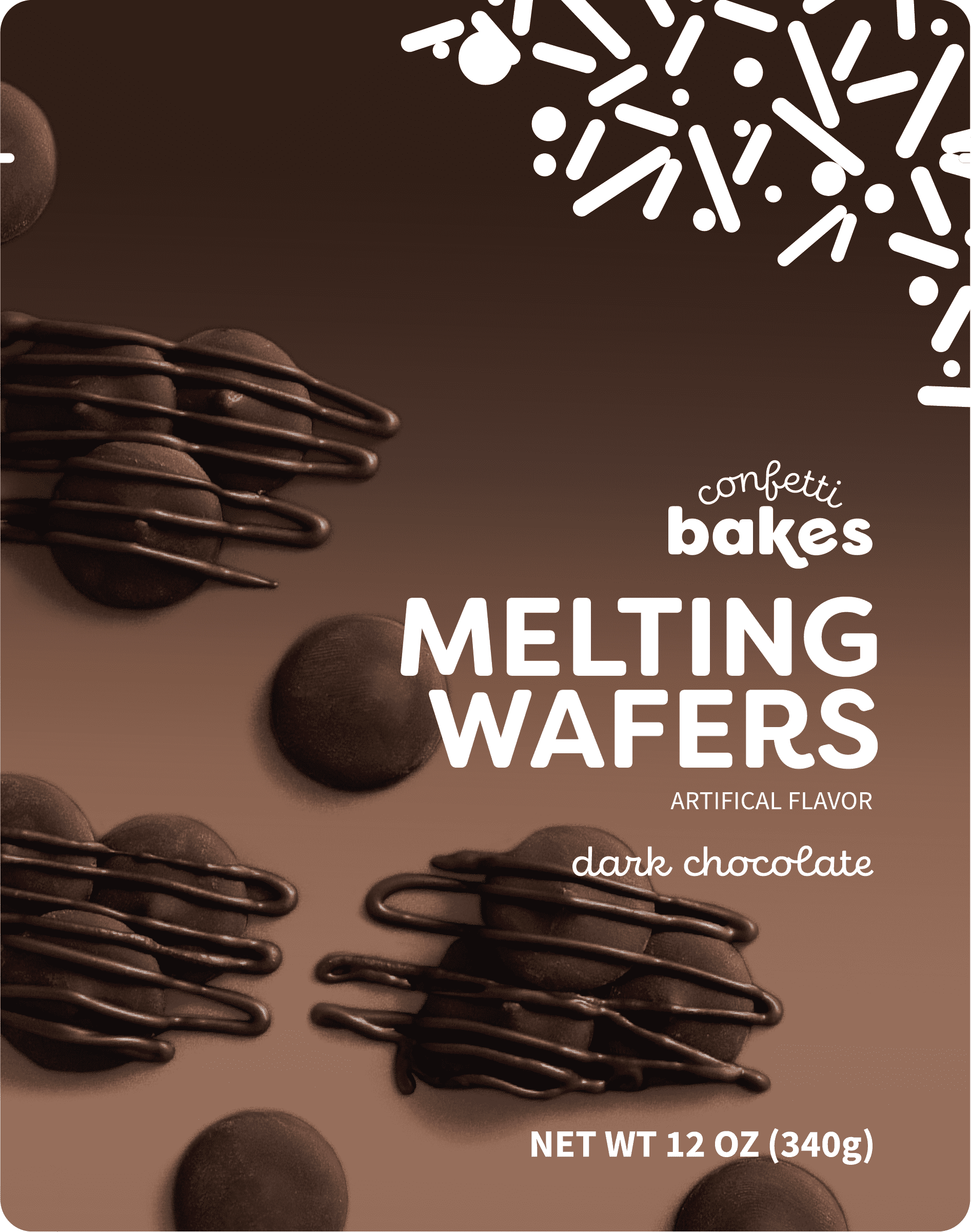 Confetti Bakes Dark Chocolate Candy Melts 12 oz