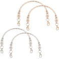 thumbnail image 1 of Juego de 4 asas para bolso de 12,7 cm (5 pulgadas), 2 colores, asas de metal de repuesto, asas de hierro semicirculares con estampado floral., 1 of 5