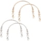 thumbnail image 1 of Juego de 4 asas para bolso de 12,7 cm (5 pulgadas), 2 colores, asas de metal de repuesto, asas de hierro semicirculares con estampado floral., 1 of 5
