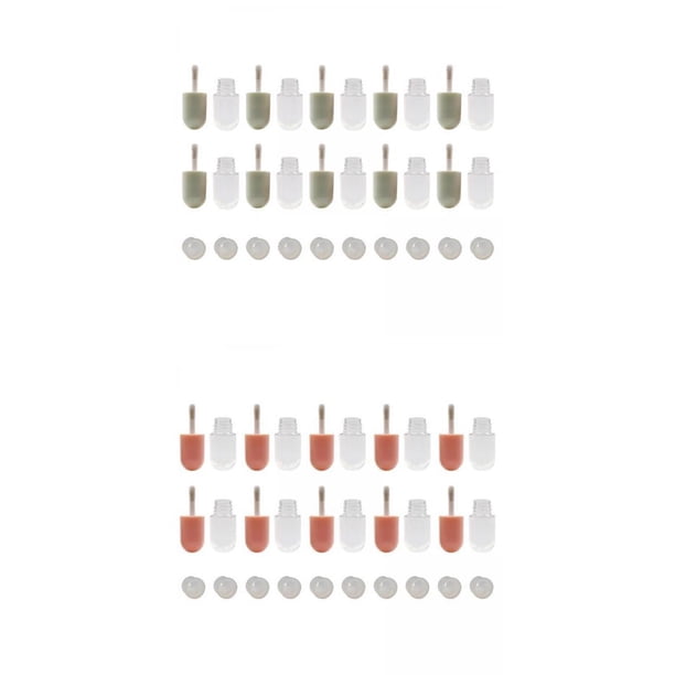 Contenedor de brillo de labios,Contenedor de brillo de labios Lipgloss Lip , Tubes 5ml Mini Vacío Cosmético Mujer,Tubo de lápiz labial Adorable en forma de cápsula jinwen Contenedor de brillo de labios