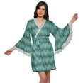 thumbnail image 1 of Moomaya Peignoir en Coton pour Femmes Robe de Chambre Imprimée Courte pour Douche Nuptiale, 1 of 6