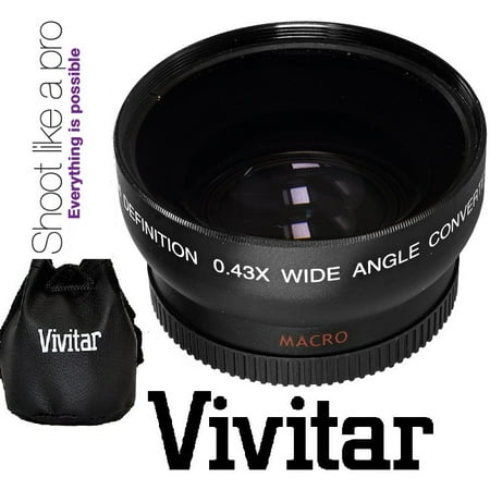 Pro HD Wide Angle Lens With Macro For Canon Vixia HF R72 R700 R70 R600 R62 R60 M50 M400 HV40 M40 M41 M52 (Canon Vixia Hf M52 Best Price)