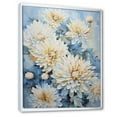 thumbnail image 2 of Designart "Elegance Of Blue And White Mum Flowers III" Mums Floater Framed Wall Art Prints, 2 of 5
