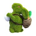 thumbnail image 1 of Conejo de simulación Conejo de de Pascua Miniaturas de animales Decoración de conejo de Estatua de conejo de flocado para la 16cmx13cmx8cm Gloria Conejo de musgo de Pascua, 1 of 9