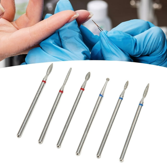 Cuticle Remover Bit, Portable Manicure Nail Cuticle Cleaner Bit Professional 6pcs for Salon