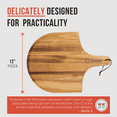 thumbnail image 6 of Chef Pomodoro Acacia Wood Pizza Peel - All Natural Wood - 13"D x 17.5"W x 0.5"H, 6 of 7