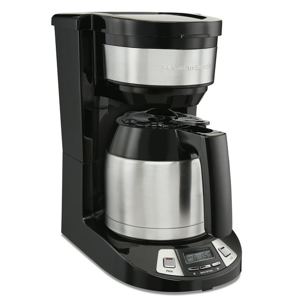 Programmable Coffee Maker With Thermal Carafe Hamilton Beach Programmable 8 Cup Coffee Maker, Thermal Carafe, Black