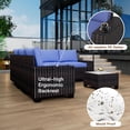 thumbnail image 4 of 6-Piece  Sectional Furniture PE Rattan Sofa Set, Durable Outdoor Conversation Set, Rattan Wicker Outdoor Conversation Sets with Coffee Table & Thickened Cushions, Outdoor Sofa Set for Backyard, 4 of 6