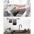 thumbnail image 5 of Black Grey Ombre Kitchen Dish Towels for Drying Dishes Set of 4, Modern Abstract Art Texture Waffle Weave Microfiber Hand Tea Bathroom Towels Quick Dry & Absorbent Towel 15.7x23.6, 5 of 7